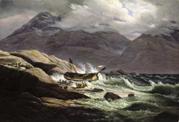Schiffbruch an der norwegischen Küste, 1831
